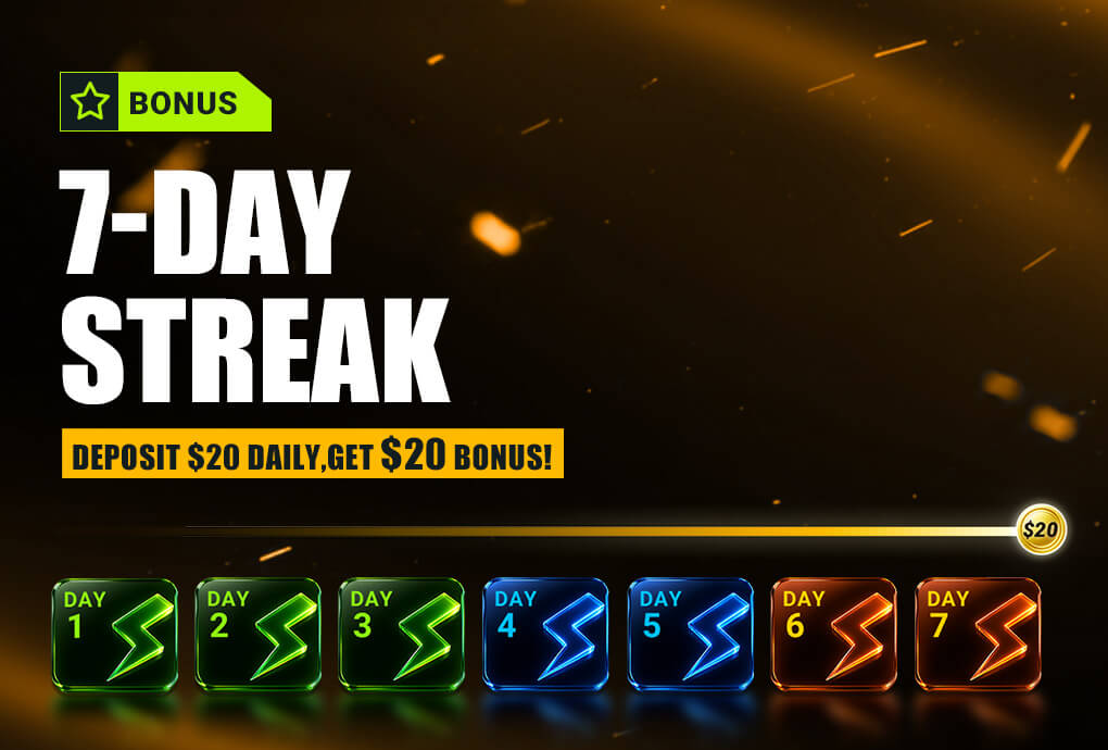 7-Day Streak: Deposit $20 Daily, Get $20